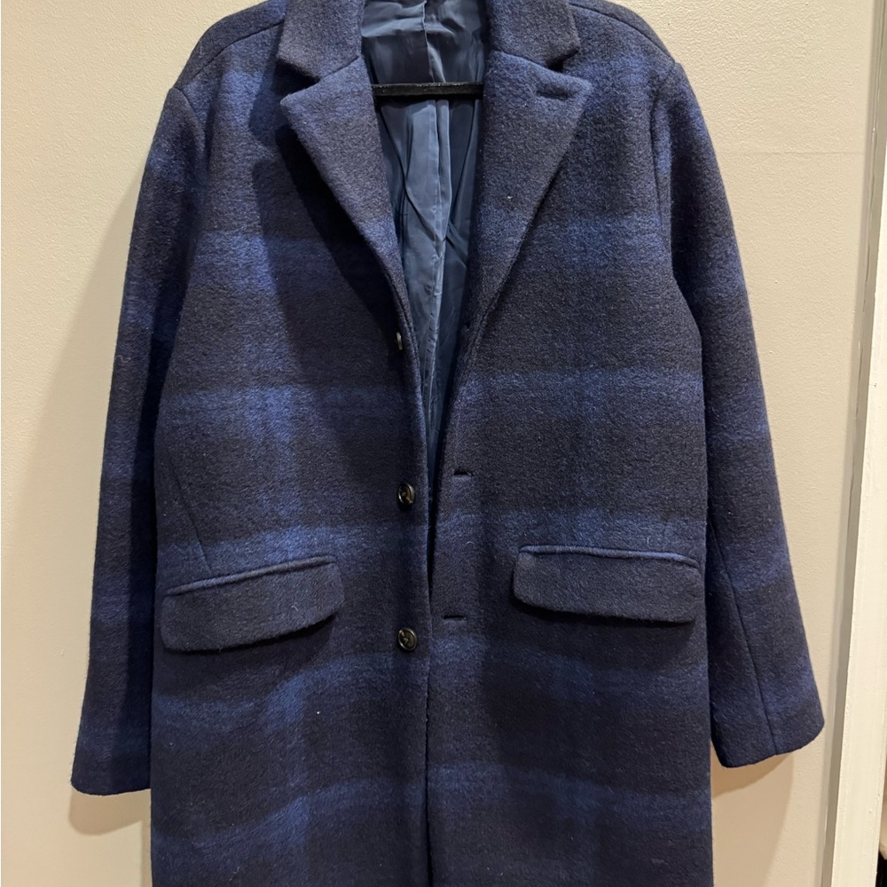 Men's Navy Blue Wool Coat from Bonobos